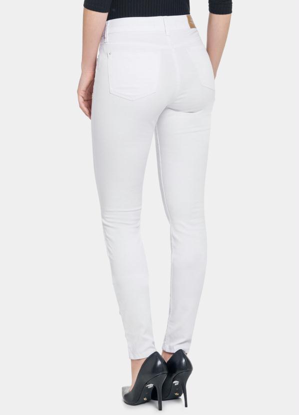 Lunender - Calça Sarja com Elastano Branco 2