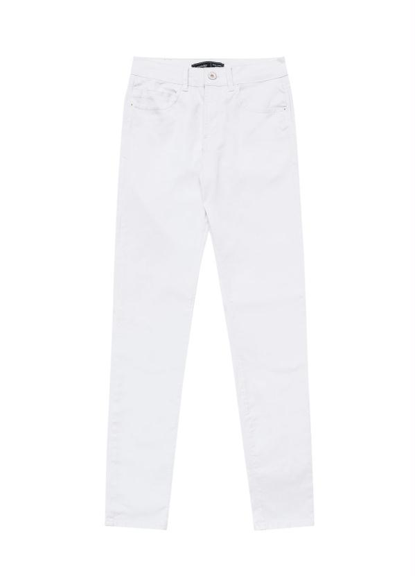 Lunender - Calça Sarja com Elastano Branco 5