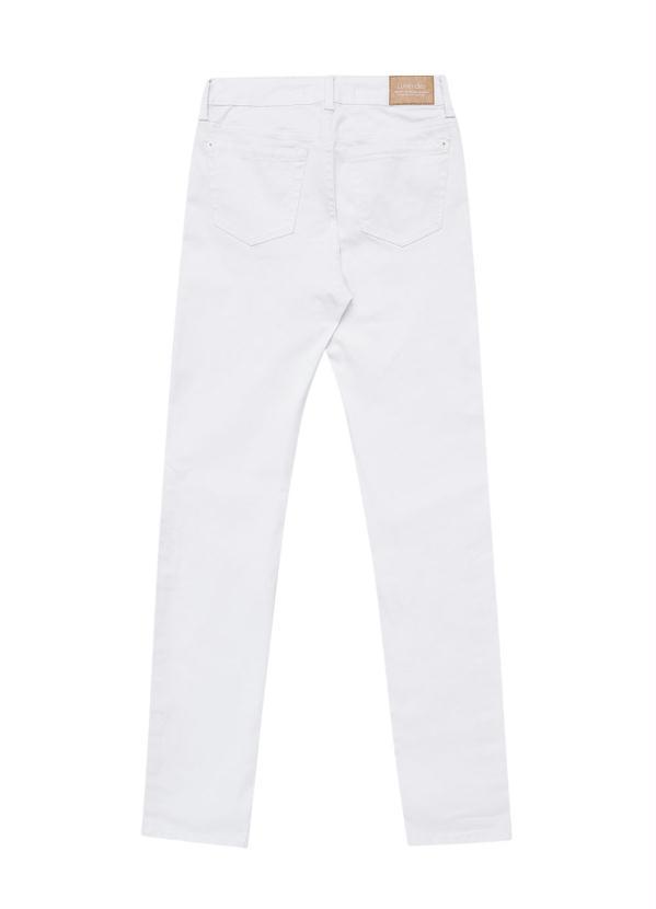 Lunender - Calça Sarja com Elastano Branco 6