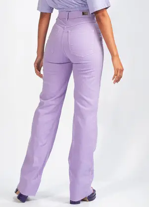 Colcci - Calça Sarja com Elastano Lilás - COLCCI