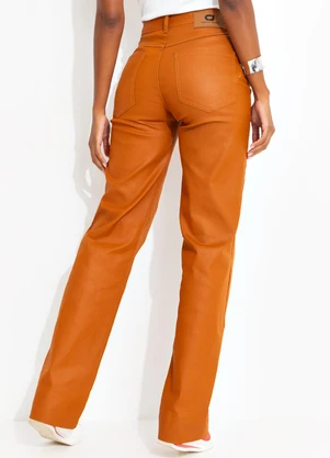 Colcci Jeans - Calça Sarja Juliette Resinada Cj Marrom - COLCCI JEANS