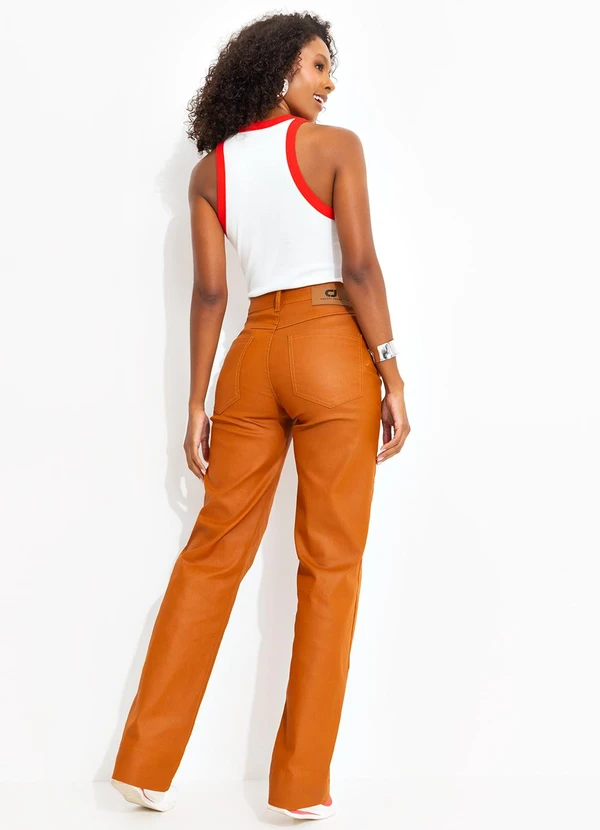 Colcci Jeans - Calça Sarja Juliette Resinada Cj Marrom 7