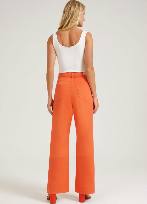 Lunender - Calça Sarja Laranja 4