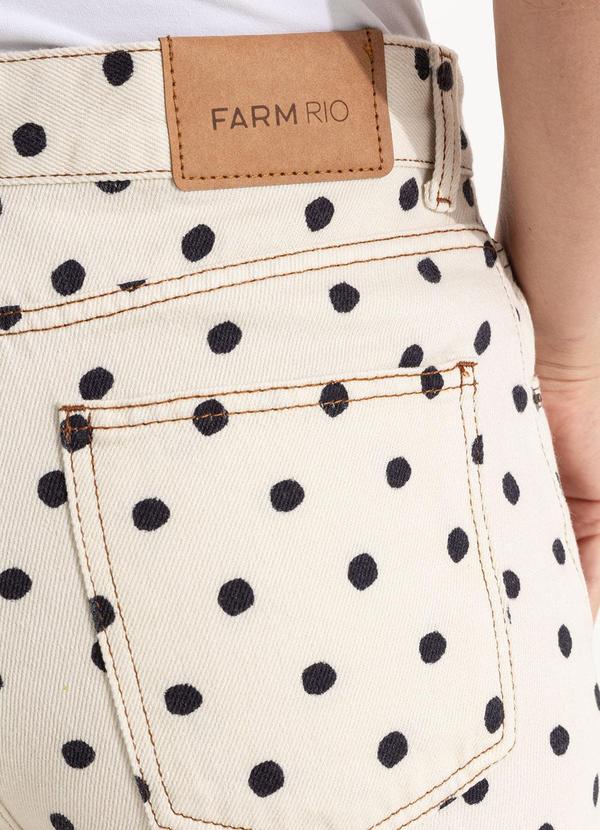 Farm - Calça Sarja Reta Poá Bege 10