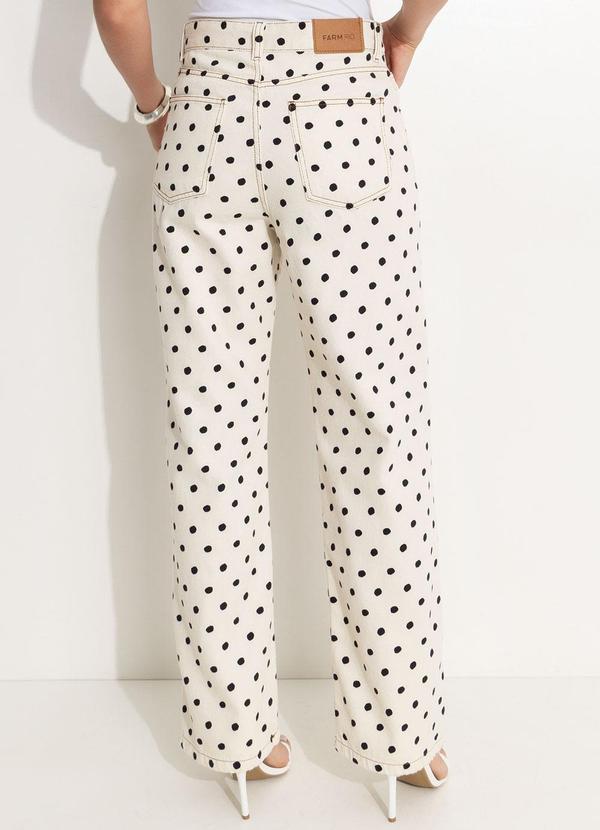 Farm - Calça Sarja Reta Poá Bege 2