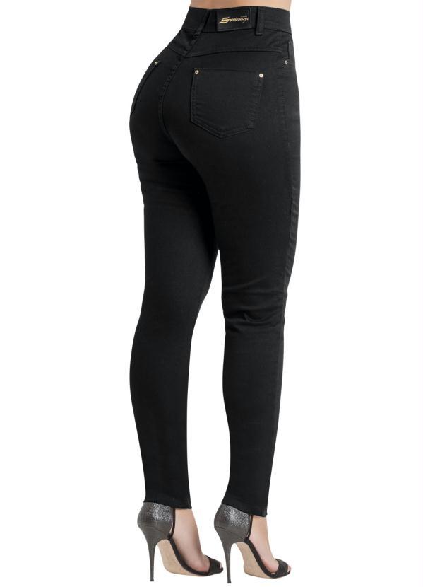 Sawary Jeans - Calça Sarja Sawary Preta Modelo Hot Pants 6