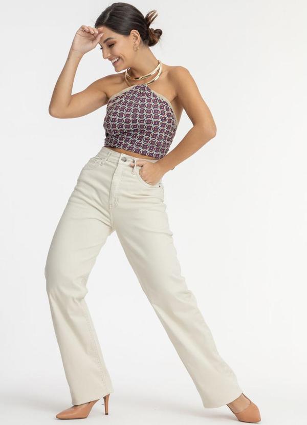 La Tay - Calça Sarja Wide Leg Natural 5