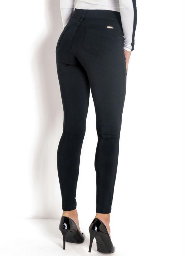 Sawary Jeans - Calça Sawary Cigarrete sem Botão e Zíper Preta 2