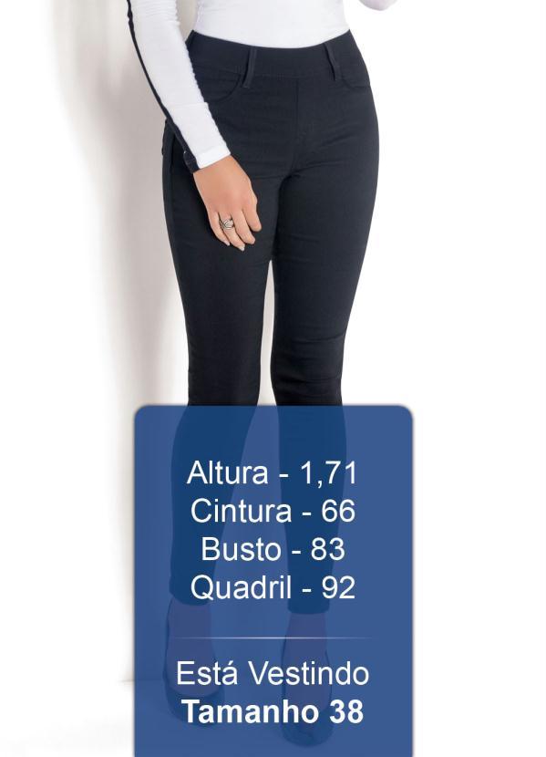 Sawary Jeans - Calça Sawary Cigarrete sem Botão e Zíper Preta 3