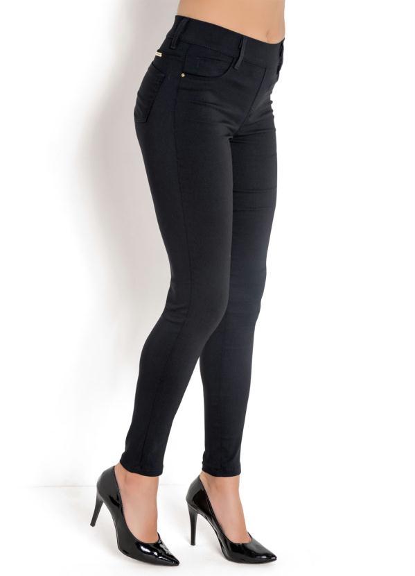 Sawary Jeans - Calça Sawary Cigarrete sem Botão e Zíper Preta 6