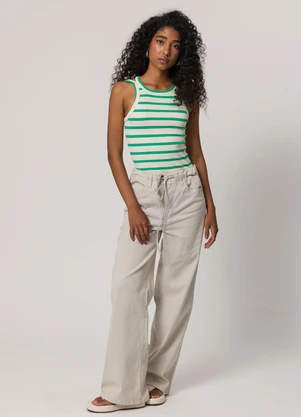 Sofie - Calça Skater em Sarja Branco - SOFIE