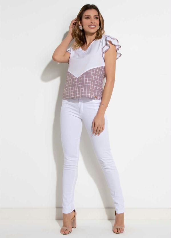 Quintess - Calça Skinny Branca com Bolsos 3