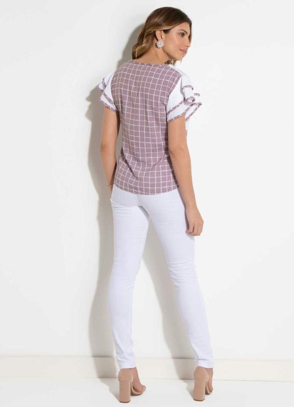 Quintess - Calça Skinny Branca com Bolsos 7