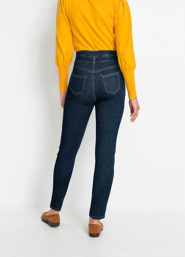 Outlet - Calça Skinny com Bolsos Azul 2