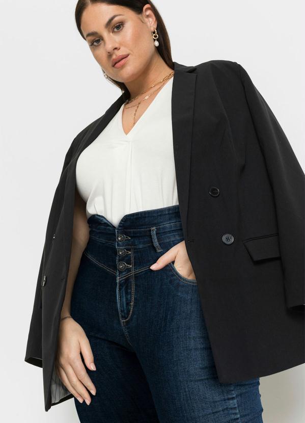 Outlet - Calça Skinny com Bolsos Azul 8