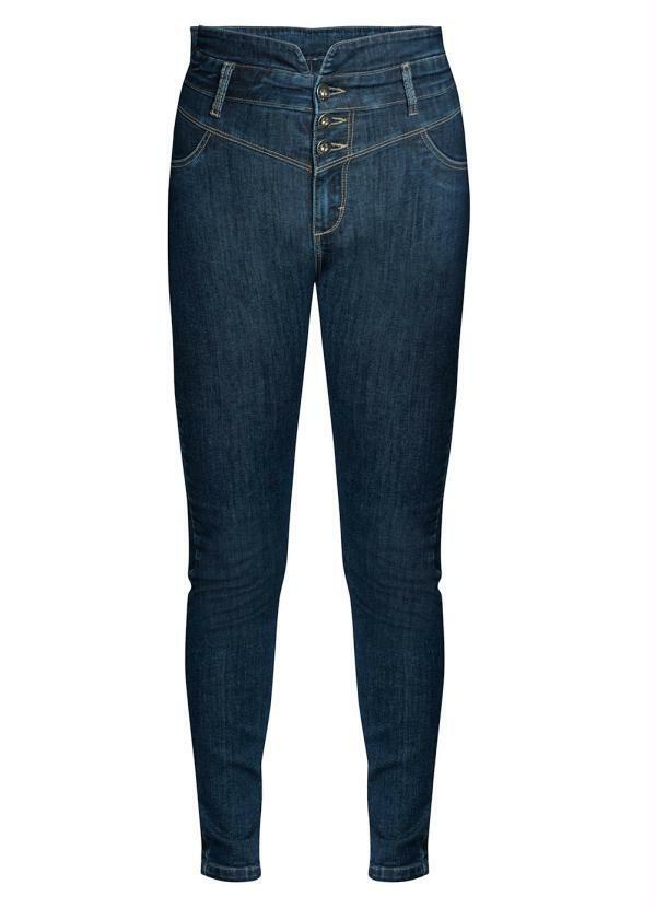 Outlet - Calça Skinny com Bolsos Azul 9