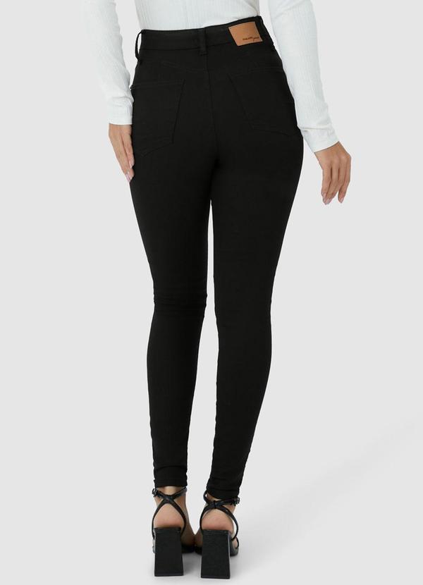 Malwee - Calça Skinny Sarja Flex Cintura Alta Preto 2