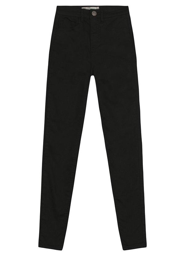 Malwee - Calça Skinny Sarja Flex Cintura Alta Preto 6