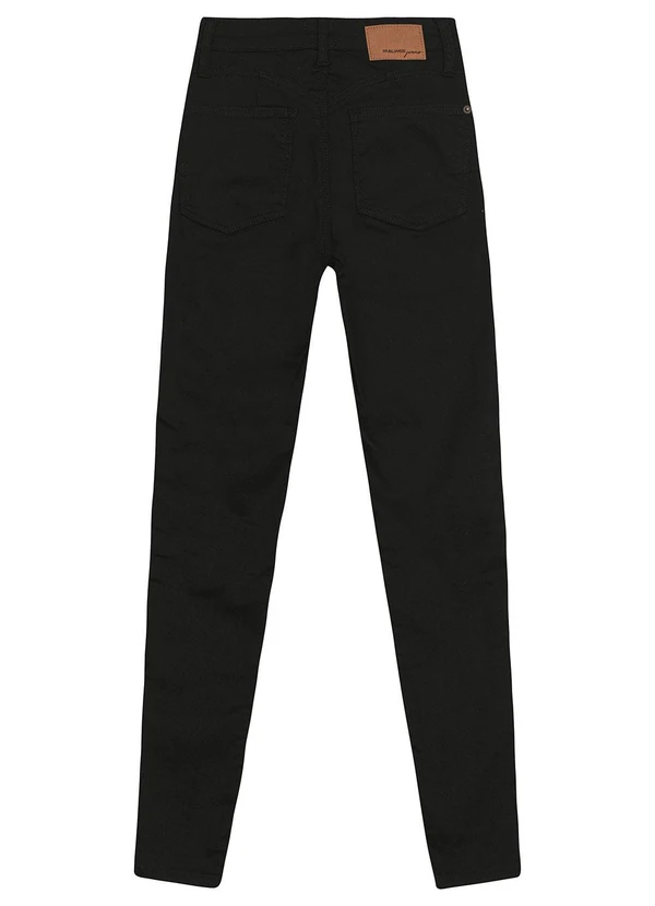 Malwee - Calça Skinny Sarja Flex Cintura Alta Preto 7