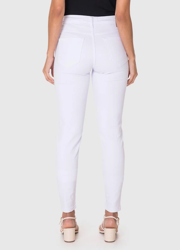 Malwee - Calça Skinny Sarja Stretch Branco 2