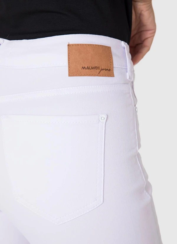 Malwee - Calça Skinny Sarja Stretch Branco 6