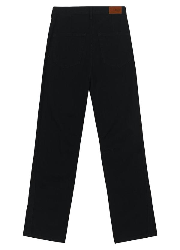 Enfim - Calça Slouchy Cintura Alta em Sarja Preto 2