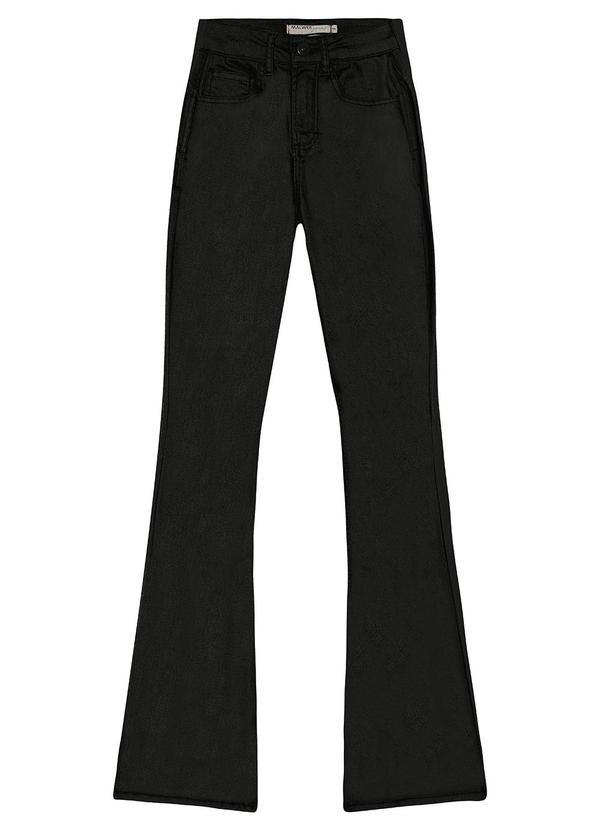 Malwee - Calça Small Flare Sarja Flex Cintura Alta Preto 5