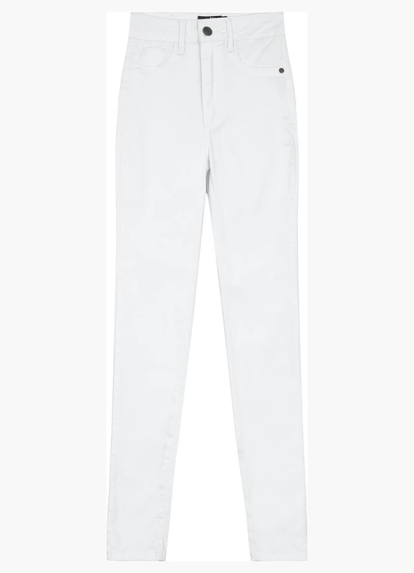 Enfim - Calça Super Skinny em Sarja Branco