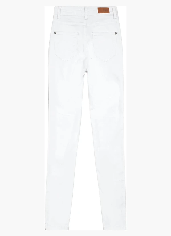 Enfim - Calça Super Skinny em Sarja Branco 2