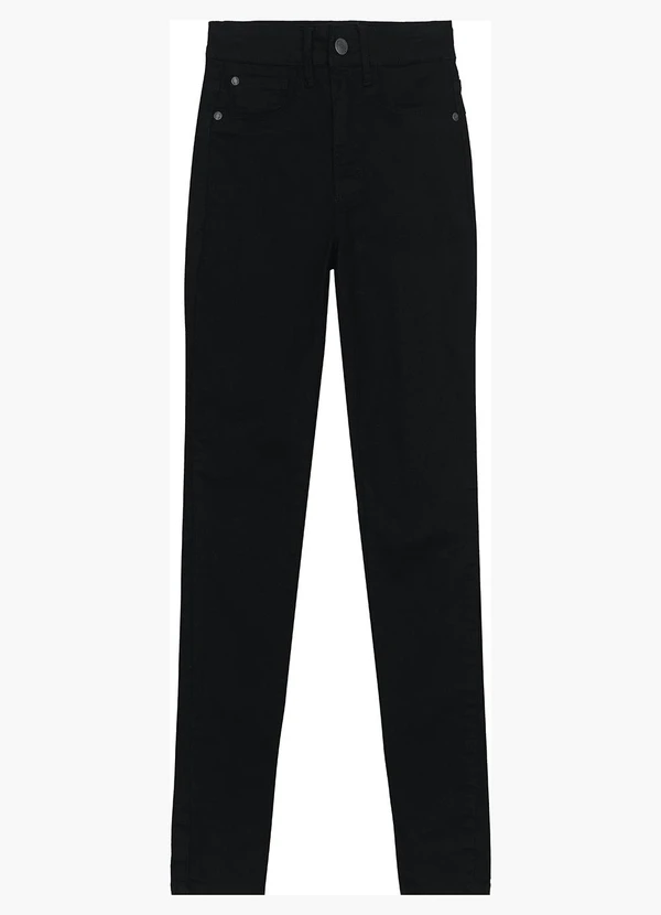 Enfim - Calça Super Skinny em Sarja Preto 3