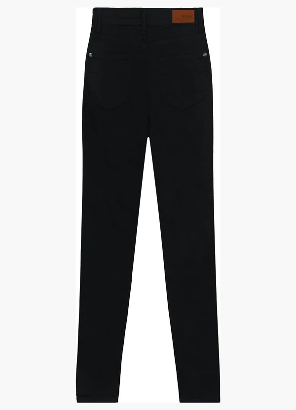 Enfim - Calça Super Skinny em Sarja Preto 4