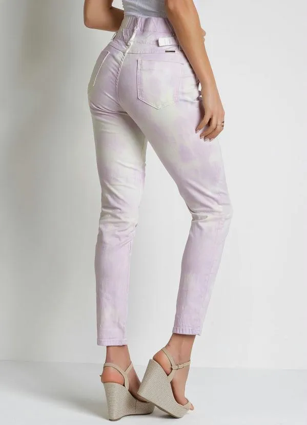 Queima Estoque - Calça Tie Dye Roxa Jogger com Fivela Sawary 2
