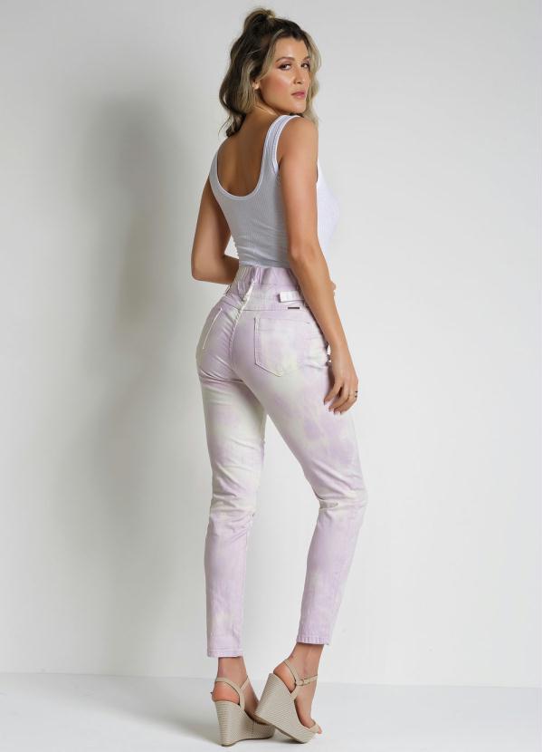 Queima Estoque - Calça Tie Dye Roxa Jogger com Fivela Sawary 4