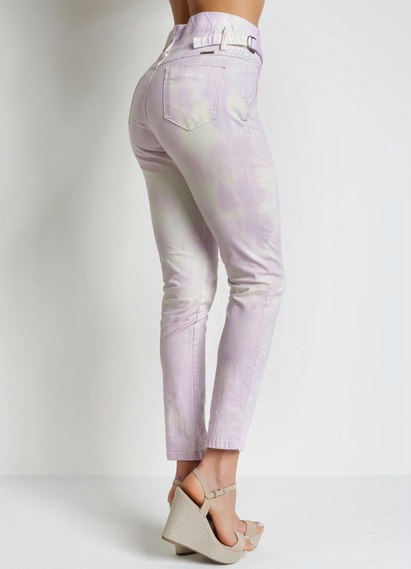 Queima Estoque - Calça Tie Dye Roxa Jogger com Fivela Sawary 6