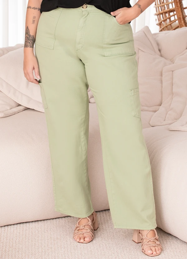 Quintess - Calça Verde Claro em Sarja 6