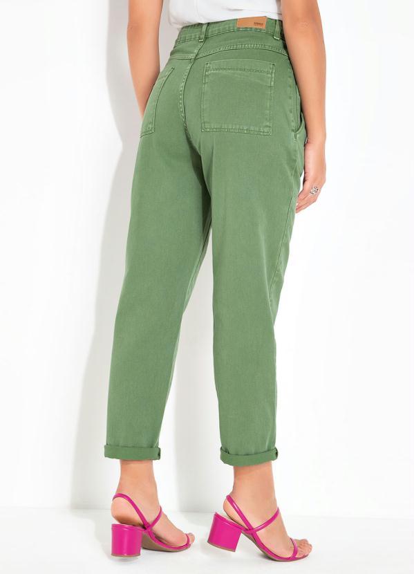 Queima Estoque - Calça Verde Mom Jeans Sawary 2