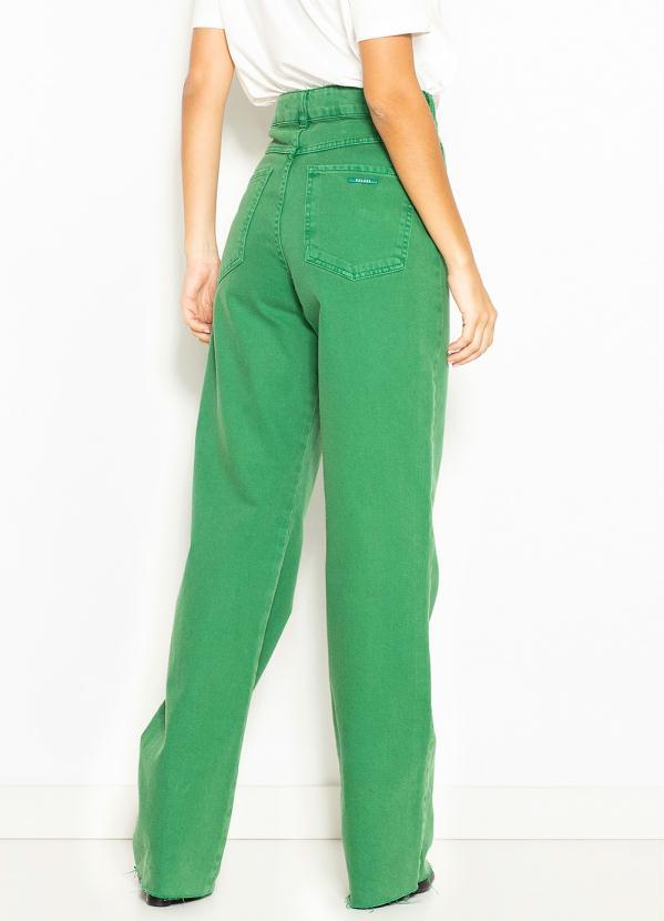 Colcci - Calça Wide Leg de Sarja Verde 2