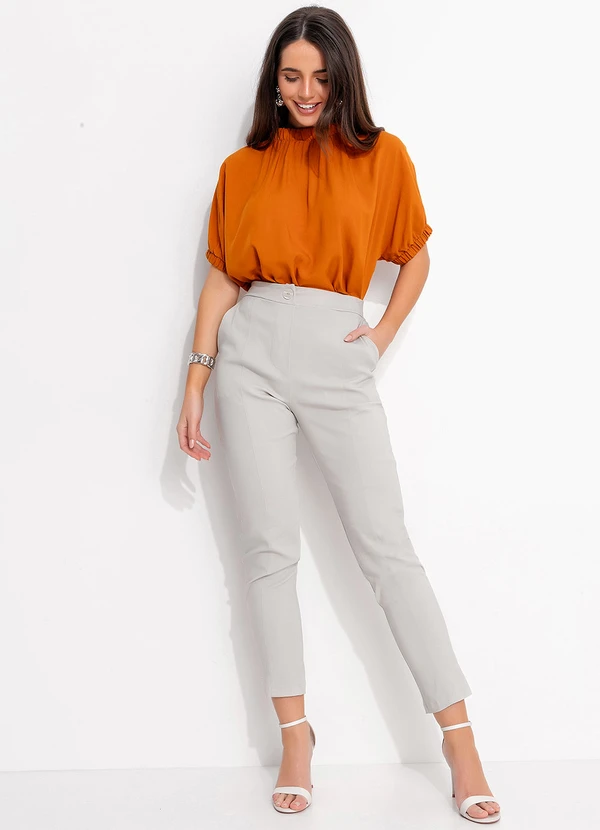 Quintess - Calça Areia em Bengaline 6