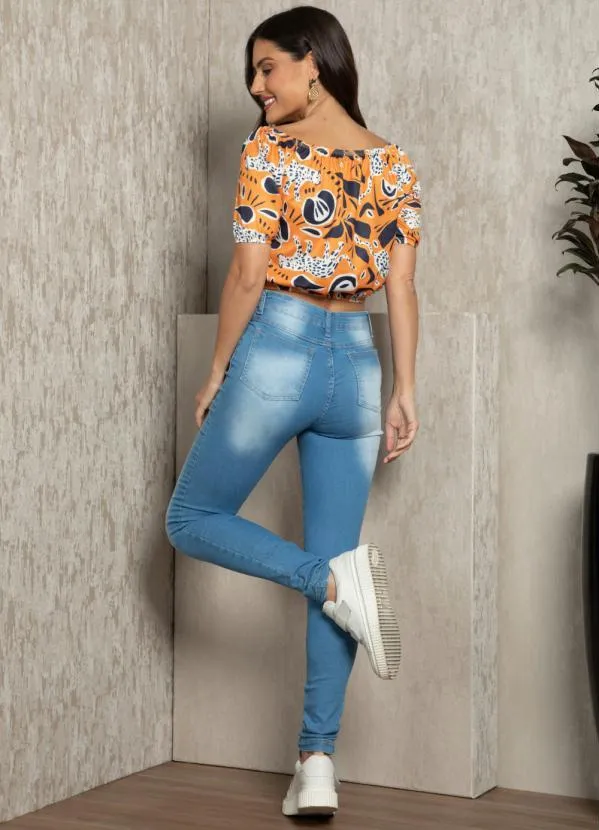 Quintess - Calça Azul Claro Skinny 4