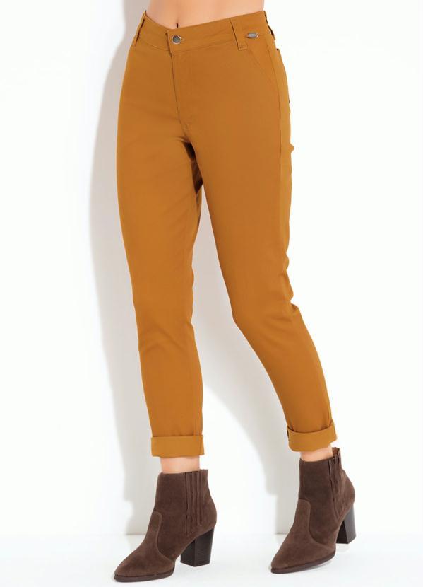 Quintess - Calça em Sarja Skinny Caramelo 5