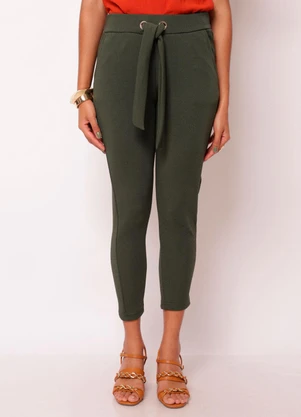 Torra - Calça Feminina Cigarrete Cordão Verde - TORRA