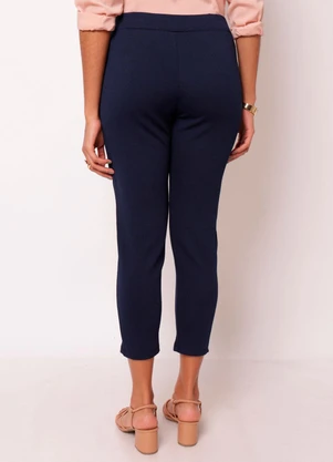 Torra - Calça Feminina Cigarrete Texturizada Marinho - TORRA