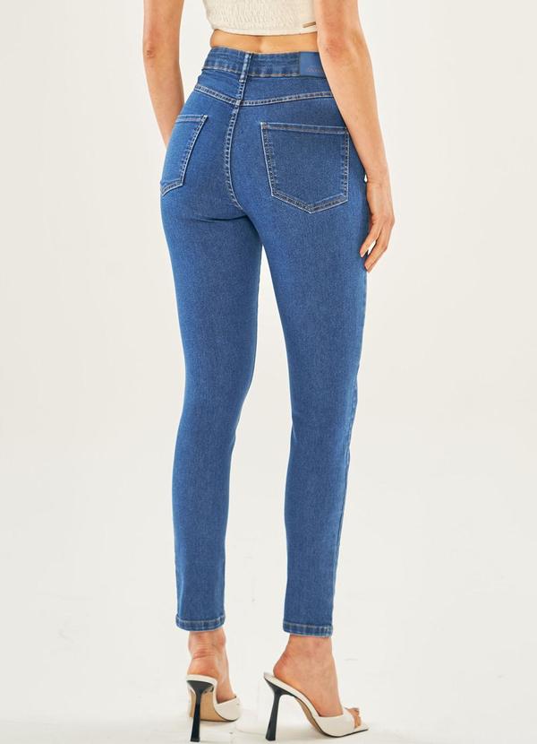 Doce Trama - Calça Flora em Jeans com Elastano Azul 2