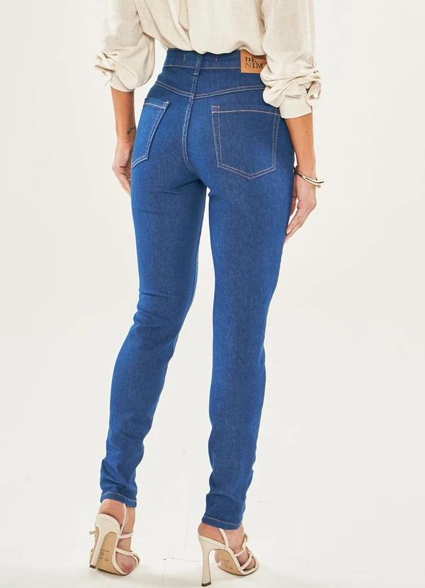 Doce Trama - Calça Iris em Jeans com Elastano Azul 2