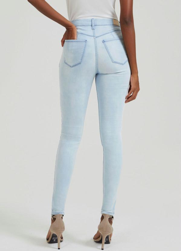 Lunender - Calça Jeans com Elastano Azul 2