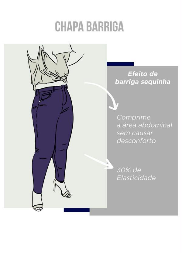 Lunender - Calça Jeans com Elastano Azul 6