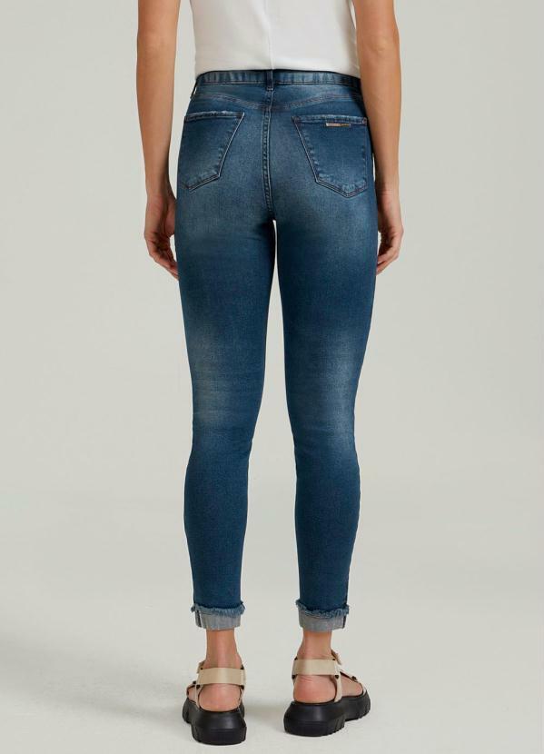 Lunender - Calça Jeans com Elastano Azul 2