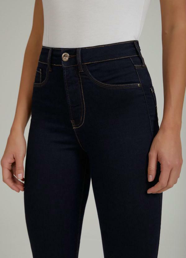 Lunender - Calça Jeans com Elastano Azul 5