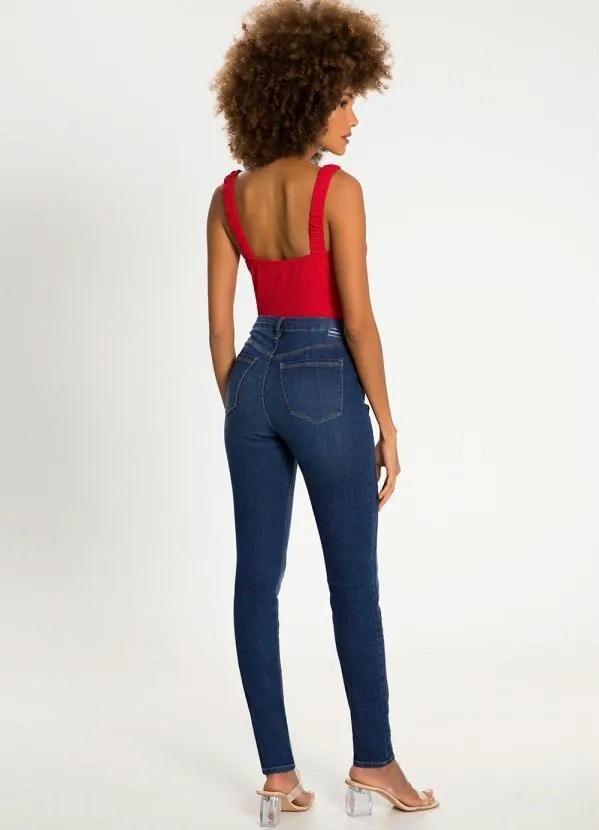 Lunender - Calça Jeans Skinny Escultural  Azul 4