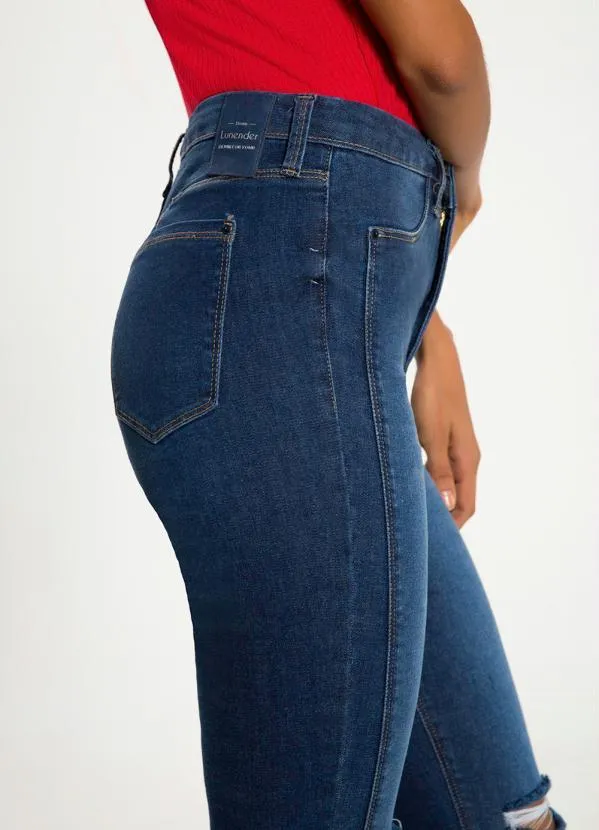 Lunender - Calça Jeans Skinny Escultural  Azul 5